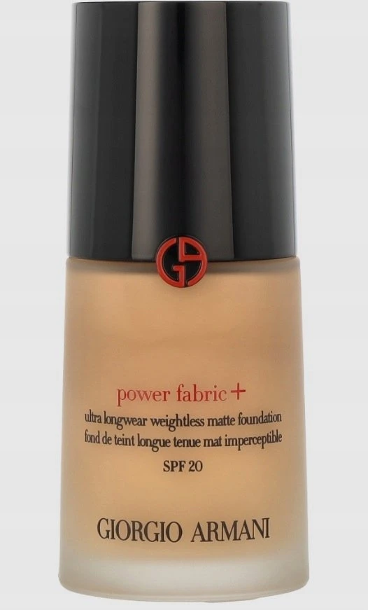 „Giorgio Armani Matt Makeup Power Fabric +“ (itin ilgai išliekantis besvoris matinis makiažo pagrindas), 30 ml, 2,75
