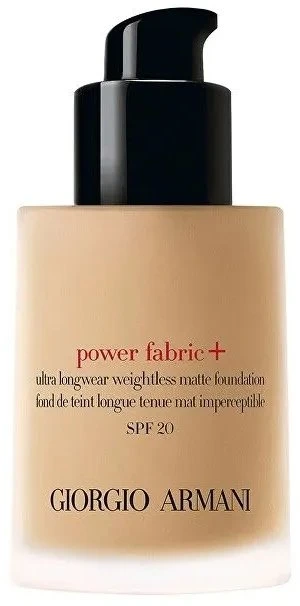 „Giorgio Armani Matt Makeup Power Fabric +“ (itin ilgai išliekantis besvoris matinis makiažo pagrindas), 30 ml, 2,75
