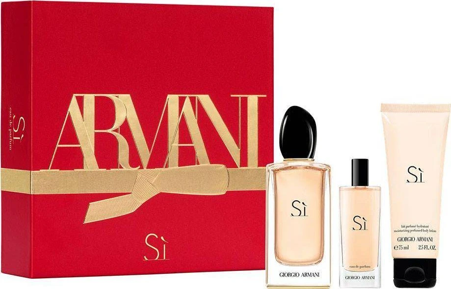 Giorgio Armani Si for Women (Rinkinys Moterims) EDP 100ml +15ml EDP + 75ml Losjonas kūnui