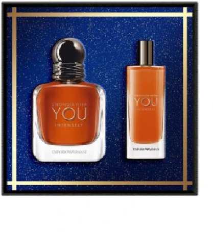 Set Emporio Armani: Stronger With You Intensely Eau De Parfum For Men, 100 ml + Stronger With You Intensely Eau De Parfum For Men, 15 ml