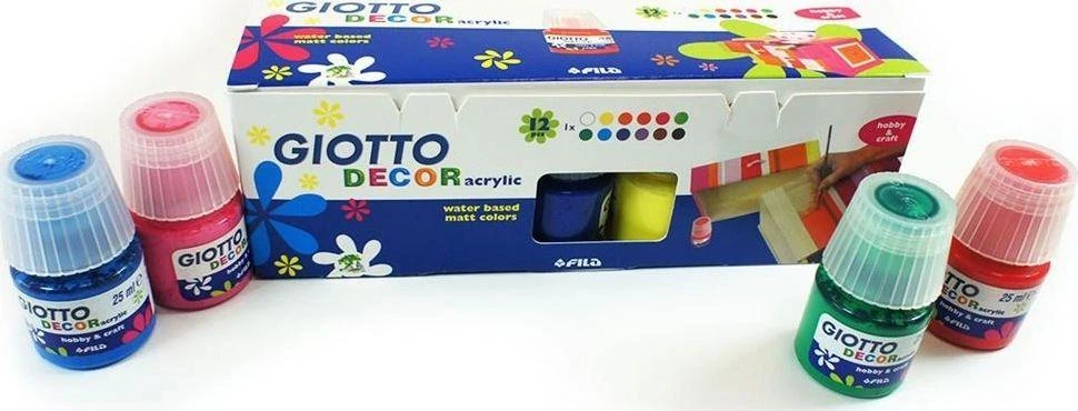 Fila Temperatūra Giotto Decor Spalvotas 12 Dalys 25 ml (12 vnt.)