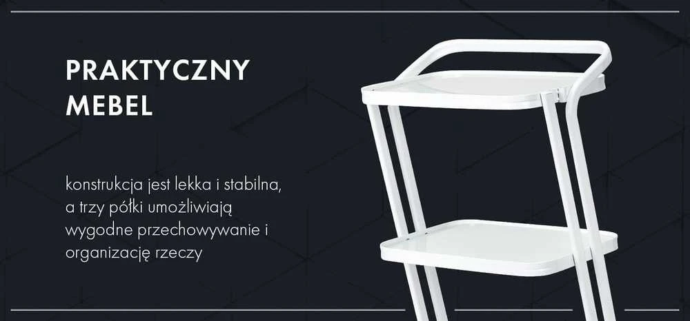 Activeshop Kosmetologinis vežimėlis Pro Ink 6701 Baltas