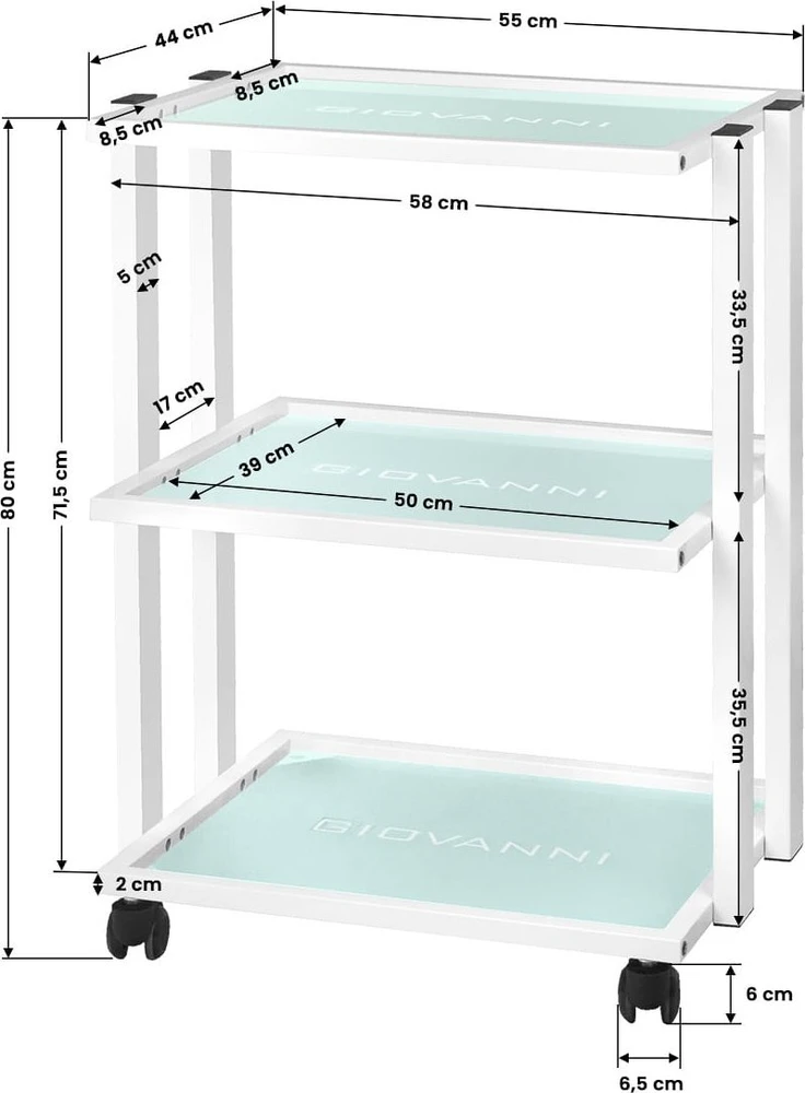 Activeshop Kosmetologinis vežimėlis 1041 GIOVANNI