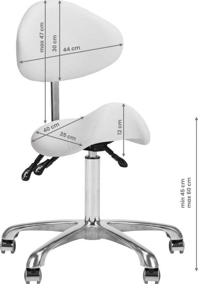 Activeshop Kosmetologinė meistro kėdutė Giovanni 1004 Baltas
