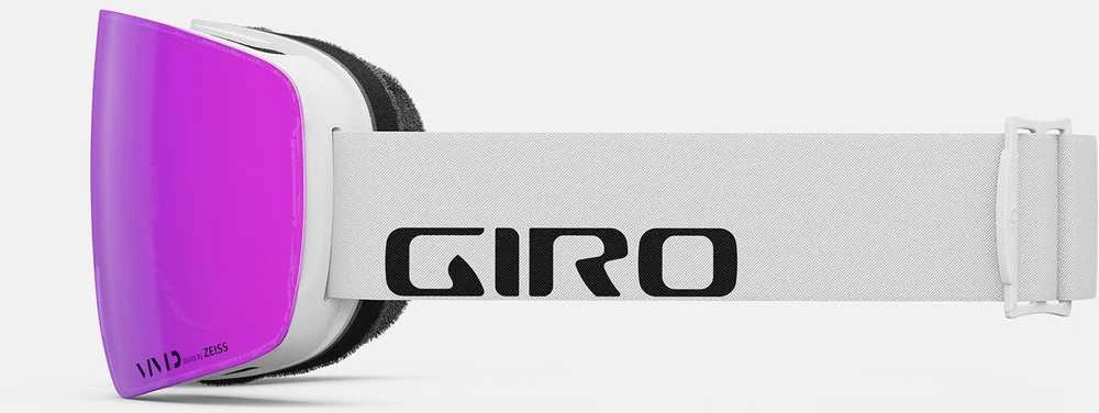 Giro Žiemos akiniai GIRO CONTOUR RS Baltas WORDMARK (Veidrodinis spalvotas stiklas VIVID-Carl Zeiss Rožinis 00% S2 + Veidrodinis spalvotas stiklas VIVID-Carl Zeiss INFRARED 58% S1) (NAUJI 2024/2025)