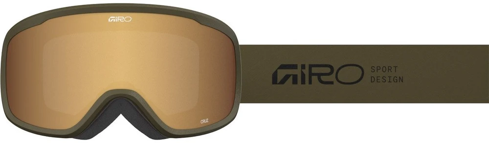 Giro GIRO CRUZ OLIVE Žalias STACKED (OTG) žieminiai akiniai (cilindriniai) (veidrodžio lęšių spalva AMBER GOLD 19-42% S2)