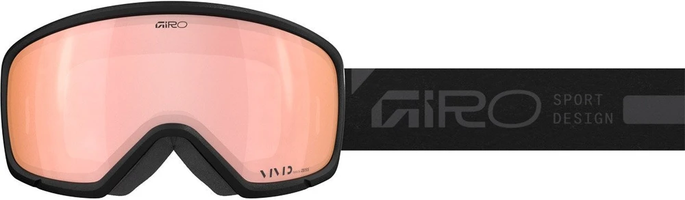 Giro GIRO MILLIE Juodas RAILS (toriniai) moteriški žieminiai akiniai (ryškiai mėlyni Carl Zeiss ROSE GOLD 19–42 % S2 veidrodiniai lęšiai)