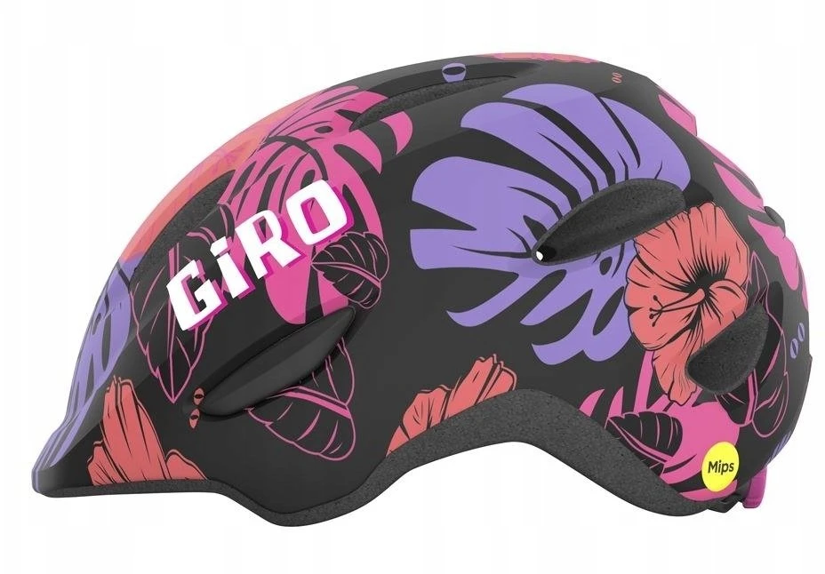 GIRO SCAMP matinis juodas floral dydis XS (45-49 cm)