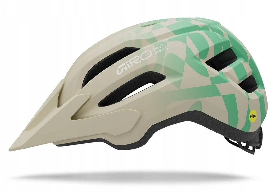 Giro Kask mtb GIRO FIXTURE II MIPS matte stone/žalias rush roz. Universali (54-61 cm) (GR-39334-E20-UA)