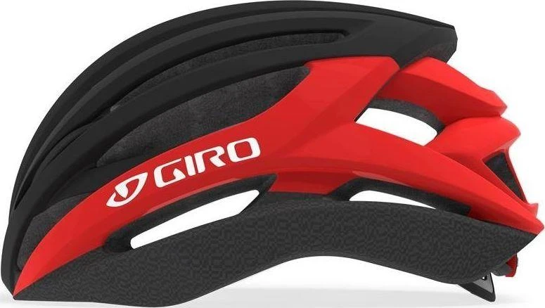 Giro Sintaksė kelio šalmas matinis juoda ryškiai raudona dydis M (55-59 cm)