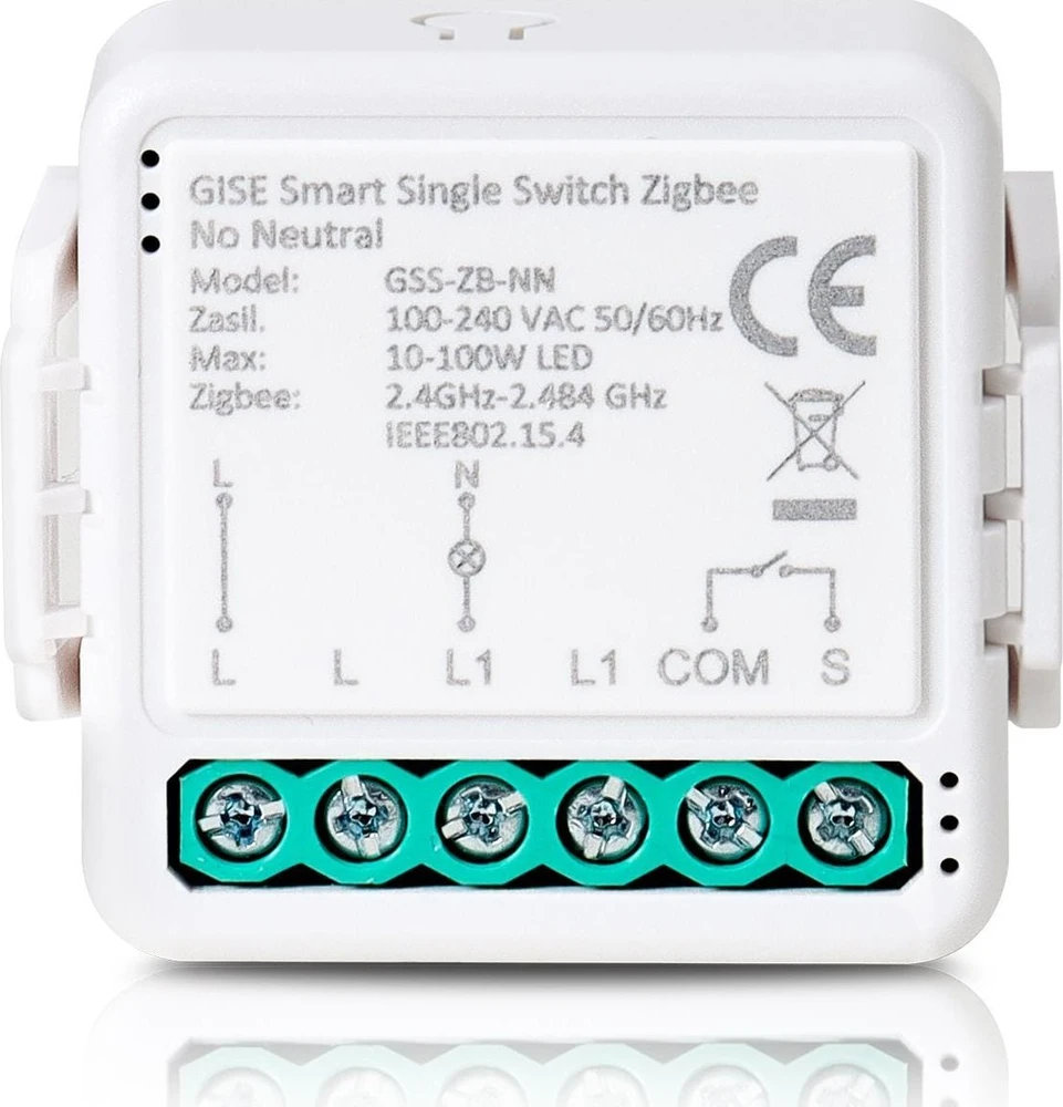 GISE išmanusis vienos relės modulis (ne N) Zigbee | Tuya | GSS-ZB-NN