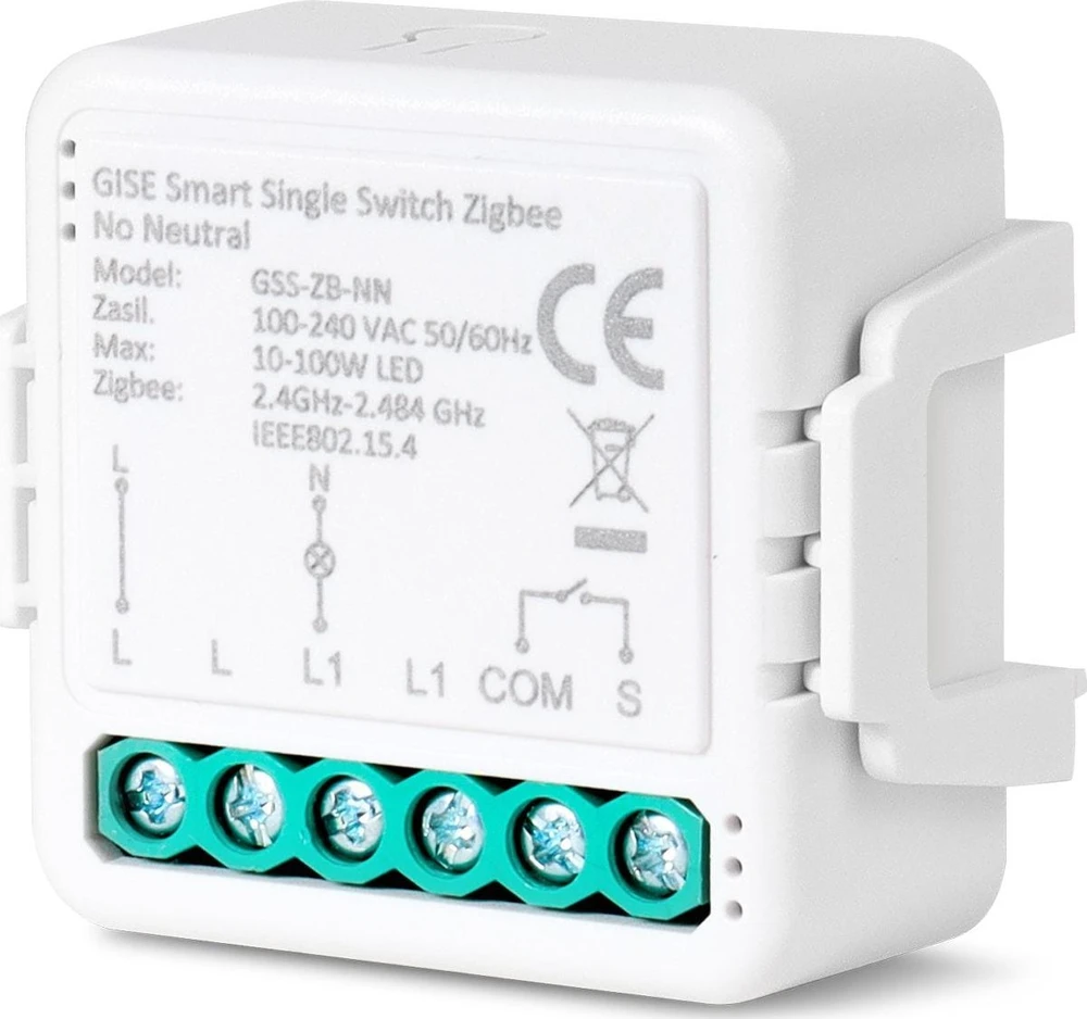 GISE išmanusis vienos relės modulis (ne N) Zigbee | Tuya | GSS-ZB-NN