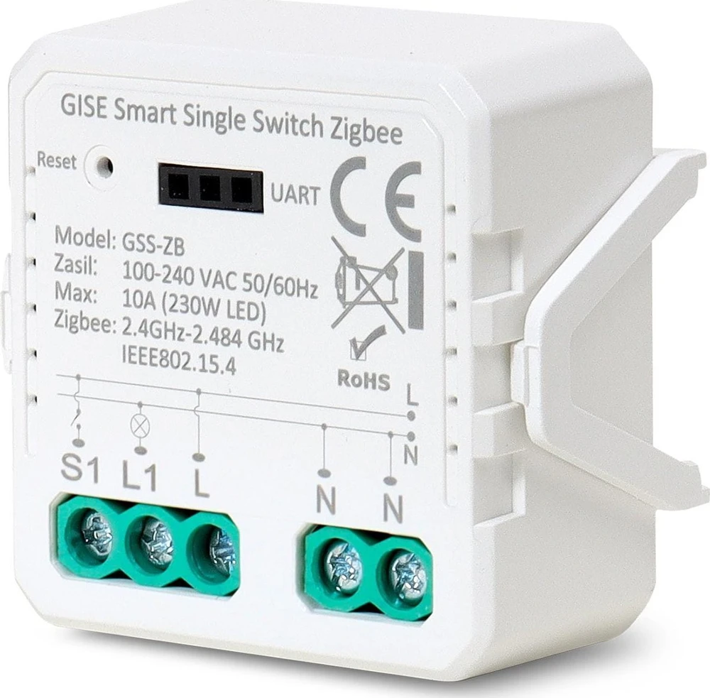 GISE išmanusis vienos relės modulis (ne N) Zigbee | Tuya | GSS-ZB-NN