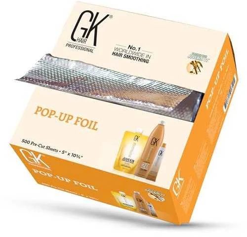 GK hair Global Keratin Kreminis Colour Aliuminio Foil Cardboard Dispenser