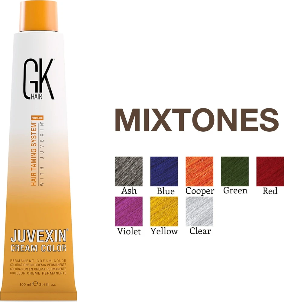 GK hair Global Keratin Kreminis Colour ilgalaikiai plaukų dažai, skaidrūs, 100 ml