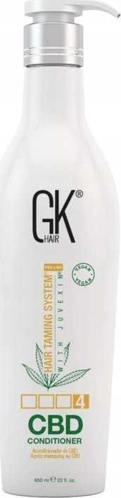GK hair Global Keratin CBD veganiškas plaukų kondicionierius atkuriamiesiems plaukams, 650 ml