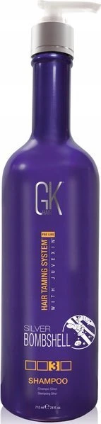 GK hair Global Keratin Sidabrinis Bombshell Hair Šampūnas For Neutralisation Of Geltona Tones, 710 ml