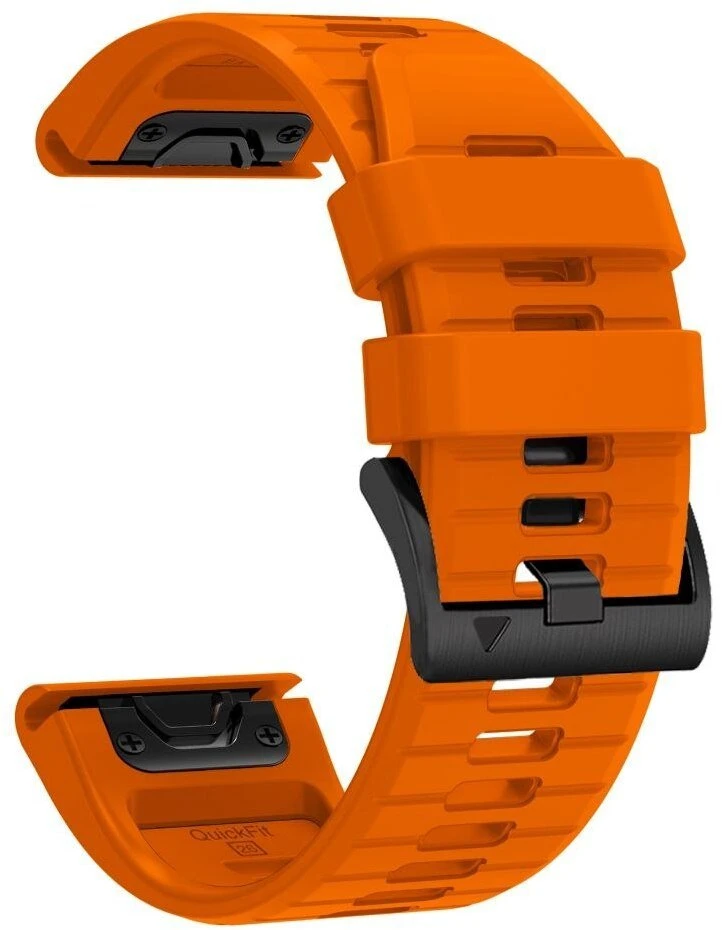 GK PROTECTION Dirželis Tech-Protect Silicone do Garmin Fenix 5 / 6 / 6 Pro / 7 / 8 / 8 Pro / E / 9 / 9 Pro 51 mm Signal Oranžinis (THP6088)