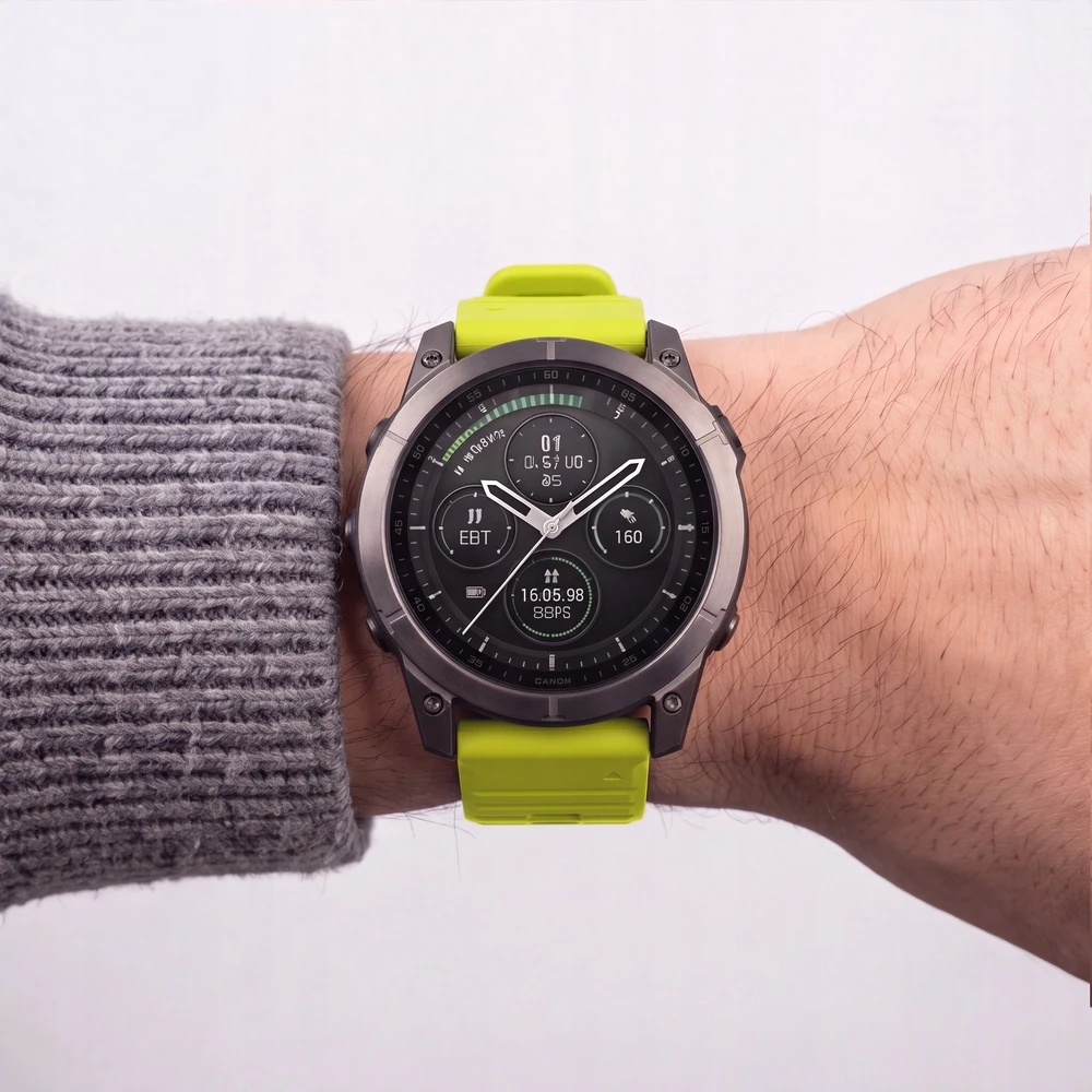 GK PROTECTION Dirželis Tech-Protect Silicone do Garmin Fenix 5 / 6 / 6 Pro / 7 / 8 / 8 Pro / E / 9 / 9 Pro 51 mm Volt Lime (THP6084)