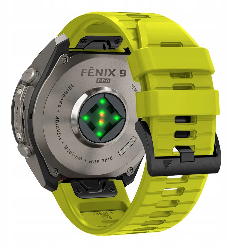 GK PROTECTION Dirželis Tech-Protect Silicone do Garmin Fenix 5 / 6 / 6 Pro / 7 / 8 / 8 Pro / E / 9 / 9 Pro 51 mm Volt Lime (THP6084)