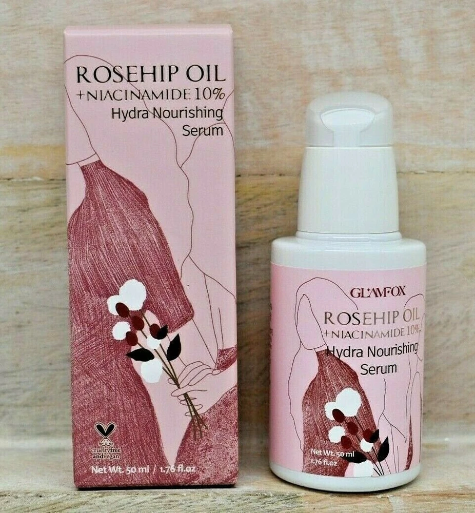 Glamfox Rosehip Oil maitinantis Daily Serum veidui, 50 ml
