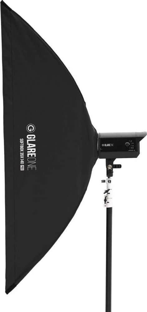„GlareOne“ „GlareOne Softbox 35x140 PRO“ studijinė lempa – komplektas su grotelėmis