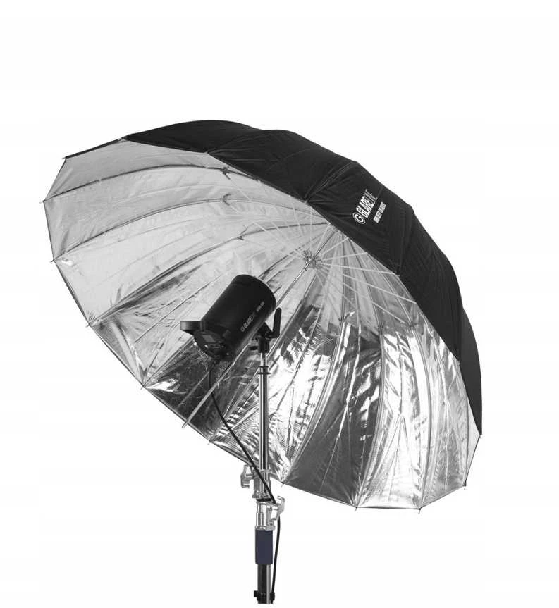 GlareOne Orb 130 Sidabrinis - głęboki sidabrinė parasol su dyfuzorem