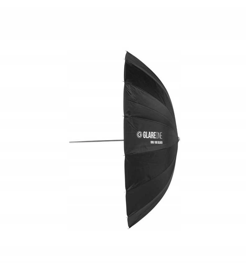 GlareOne Orb Sidabrinis 100 cm - sidabrinis skėtis su difuzoriumi