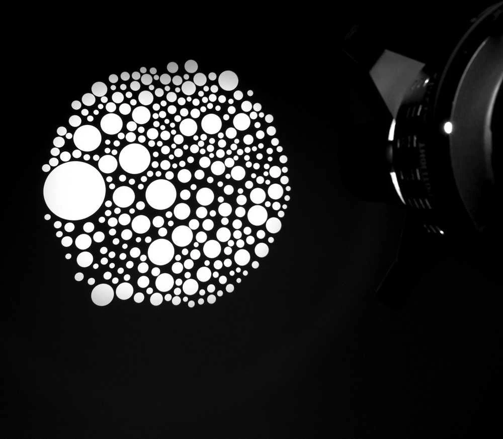 „GlareOne“ prožektoriaus gobo rinkinys 2 – kaukių rinkinys