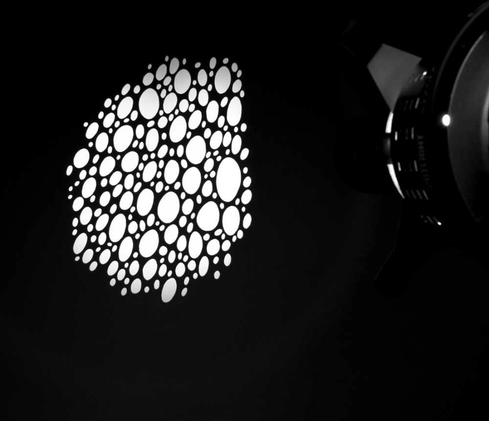 „GlareOne“ prožektoriaus gobo rinkinys 3 – kaukių rinkinys