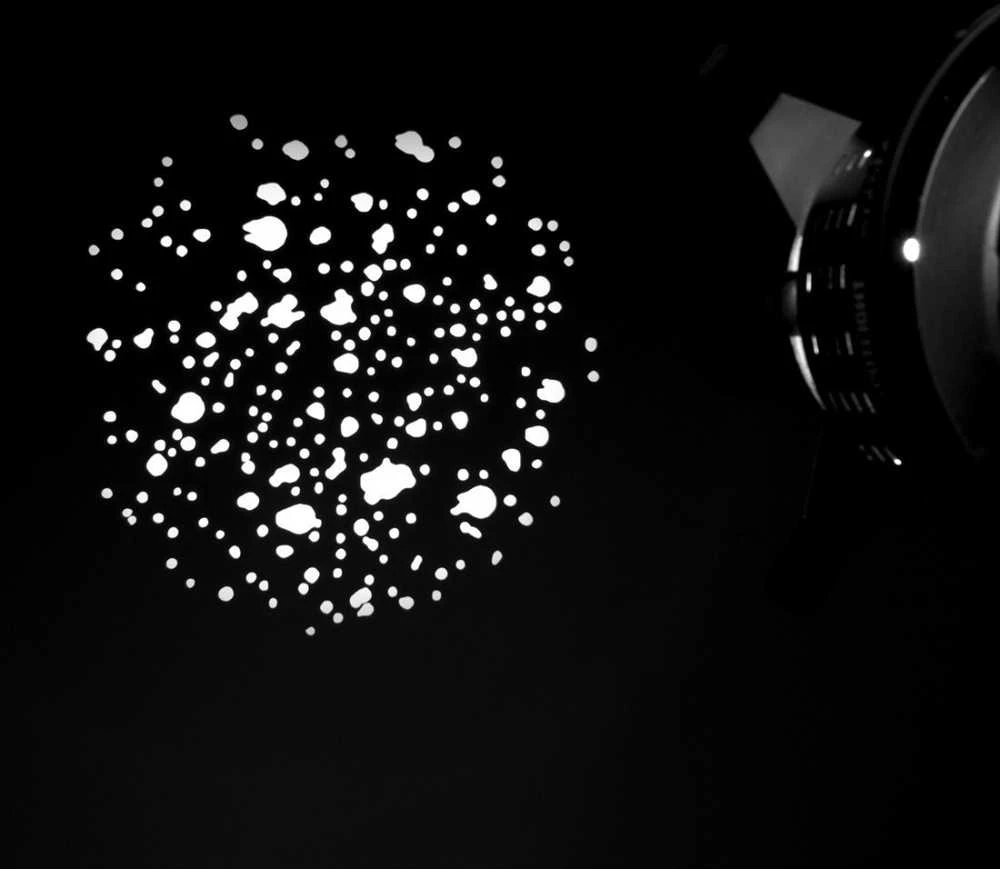„GlareOne“ prožektoriaus gobo rinkinys 3 – kaukių rinkinys