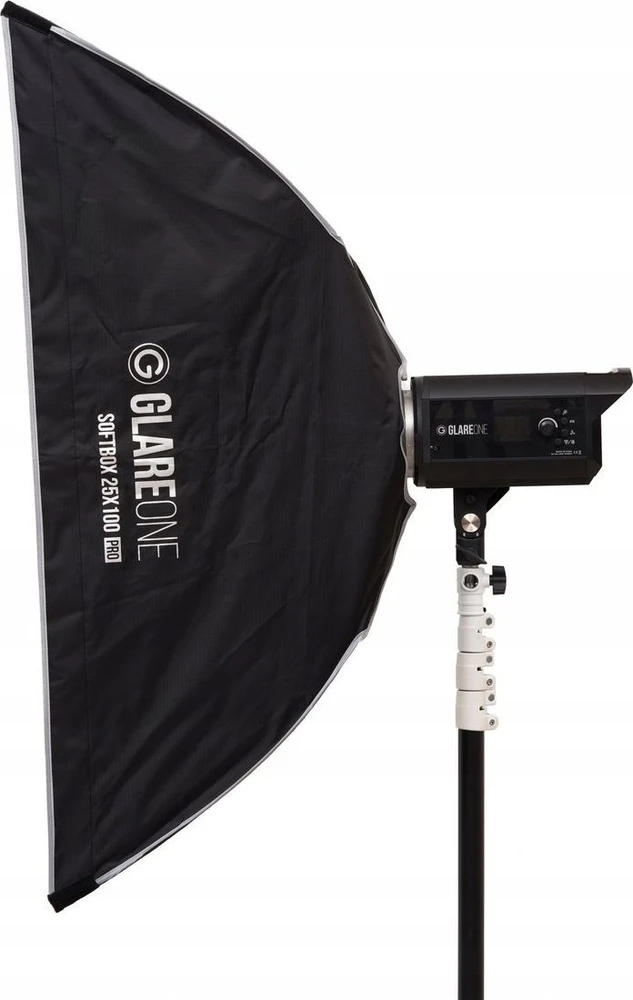 „GlareOne Softbox 25x100 PRO“ studijinė lempa – komplektas su grotelėmis