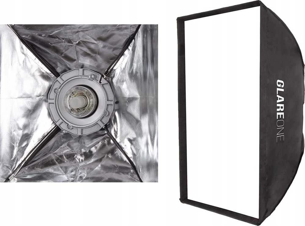 „GlareOne Softbox 25x100 PRO“ studijinė lempa – komplektas su grotelėmis