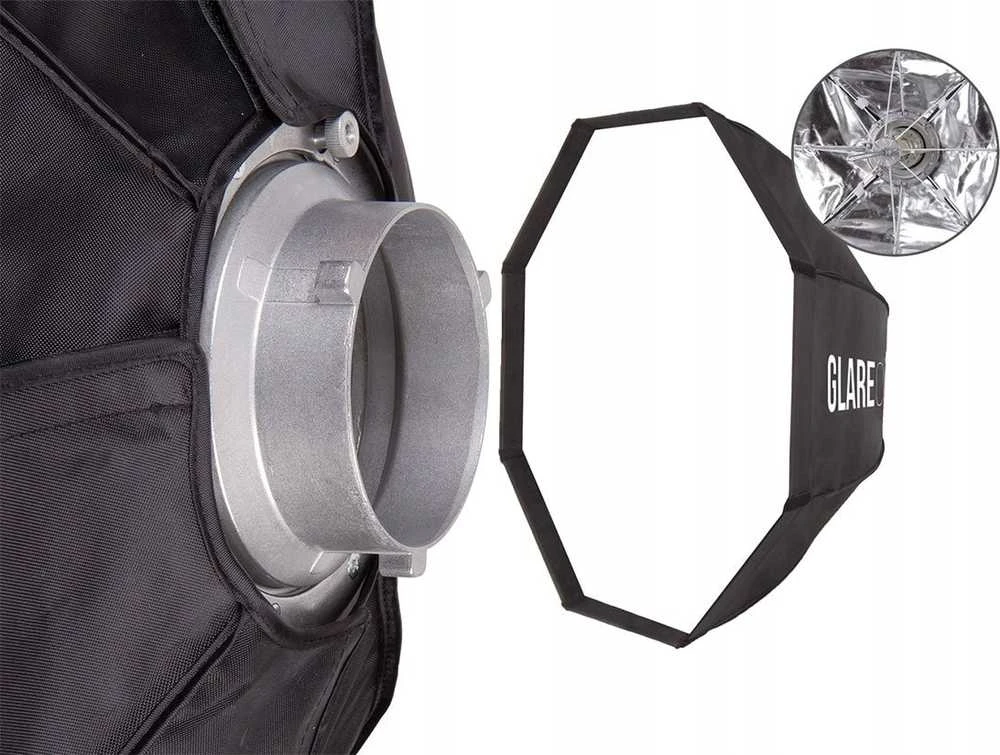 „GlareOne Softbox 25x100 PRO“ studijinė lempa – komplektas su grotelėmis