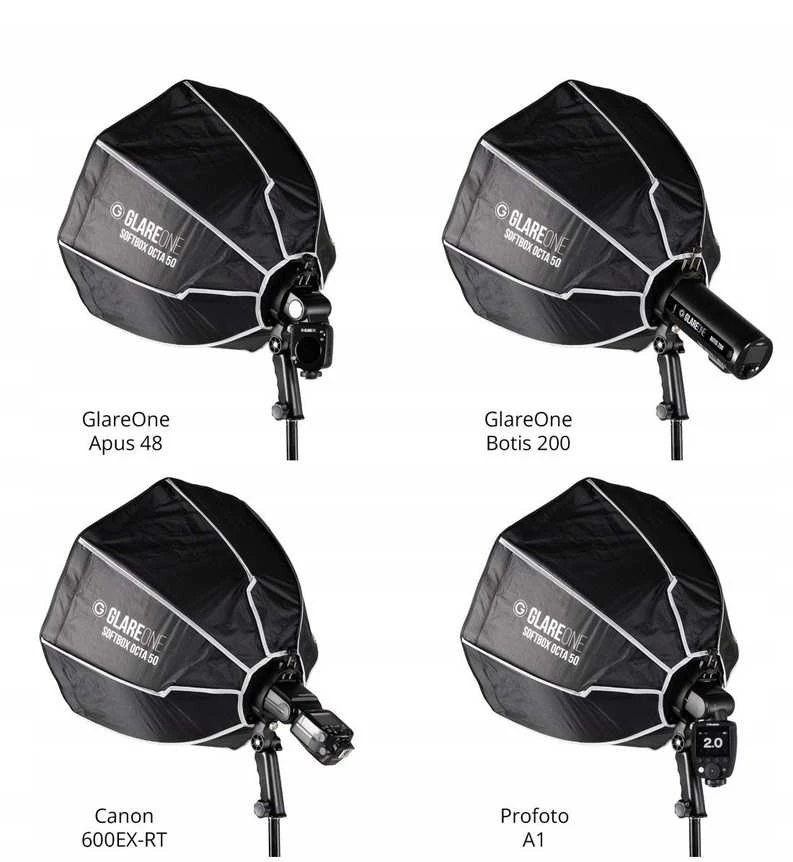 GlareOne GlareOne Softbox Octa 50 cm – softbox reporterių lempoms