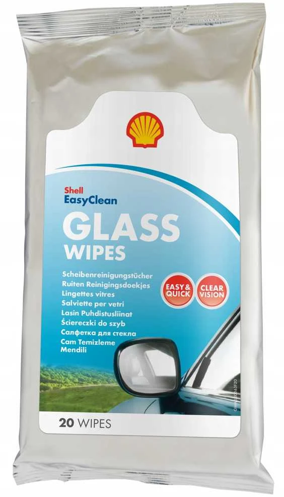 Drėgnosios automobilių stiklų servetėlės SHELL, 20 vnt.