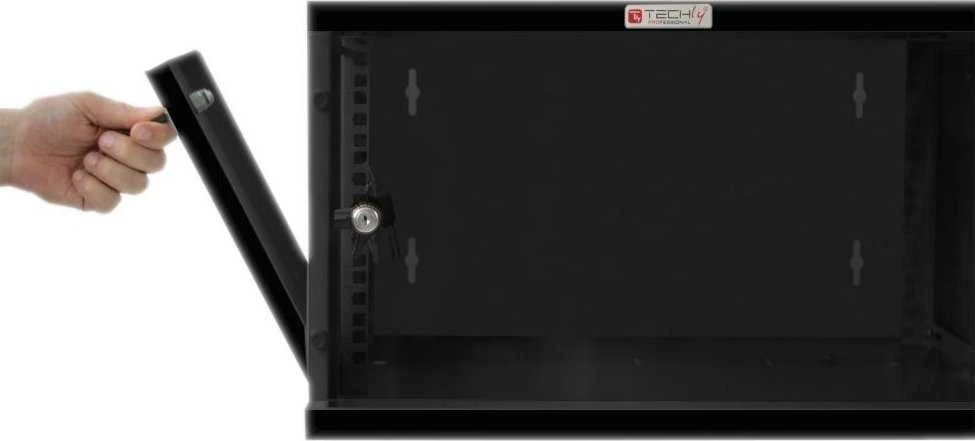 TECHLY 19inch Wall Network Rack 9U Gylis 600 Juodas Assembled