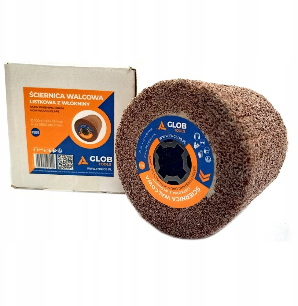 Glob Šlifavimo lapelis volinis Glob Tools 100x100x19mm iš veltinio Satyravimo mašina