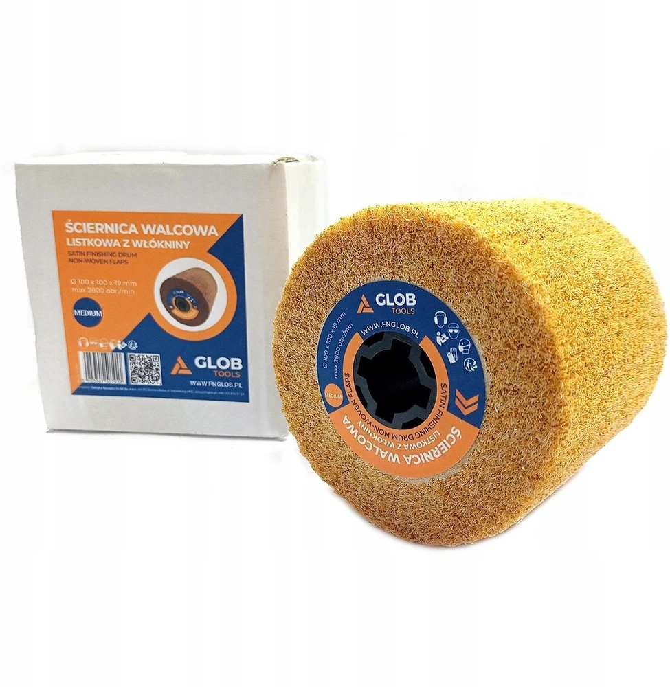 Glob Šlifavimo lapelis volinis Glob Tools 100x100x19mm iš veltinio Satyravimo mašina