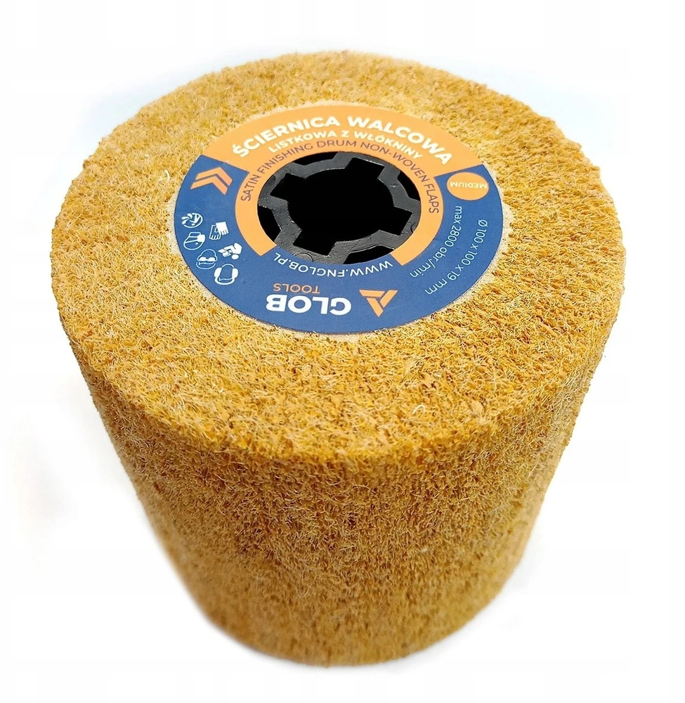 Glob Šlifavimo lapelis volinis Glob Tools 100x100x19mm iš veltinio Satyravimo mašina