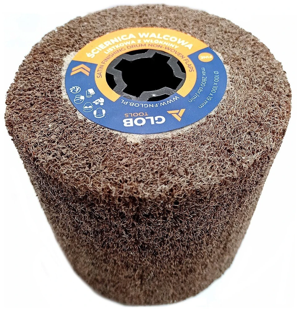 Glob Šlifavimo lapelis volinis Glob Tools 100x100x19mm iš veltinio Satyravimo mašina