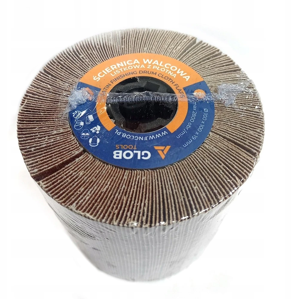 Glob Šlifavimo volelis su lapeliais Tools iš šlifavimo drobės 100x100x19mm Satyniarka (GLOBTOOLS-SLW-10019-P080)