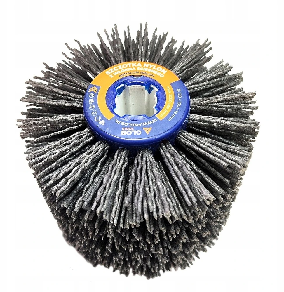 Glob Šepetys medienai sendinti Tools su šlifavimo pluoštu 120x100x19mm Nailonas (GLOBTOOLS-SZG-12019-WLOKNO)