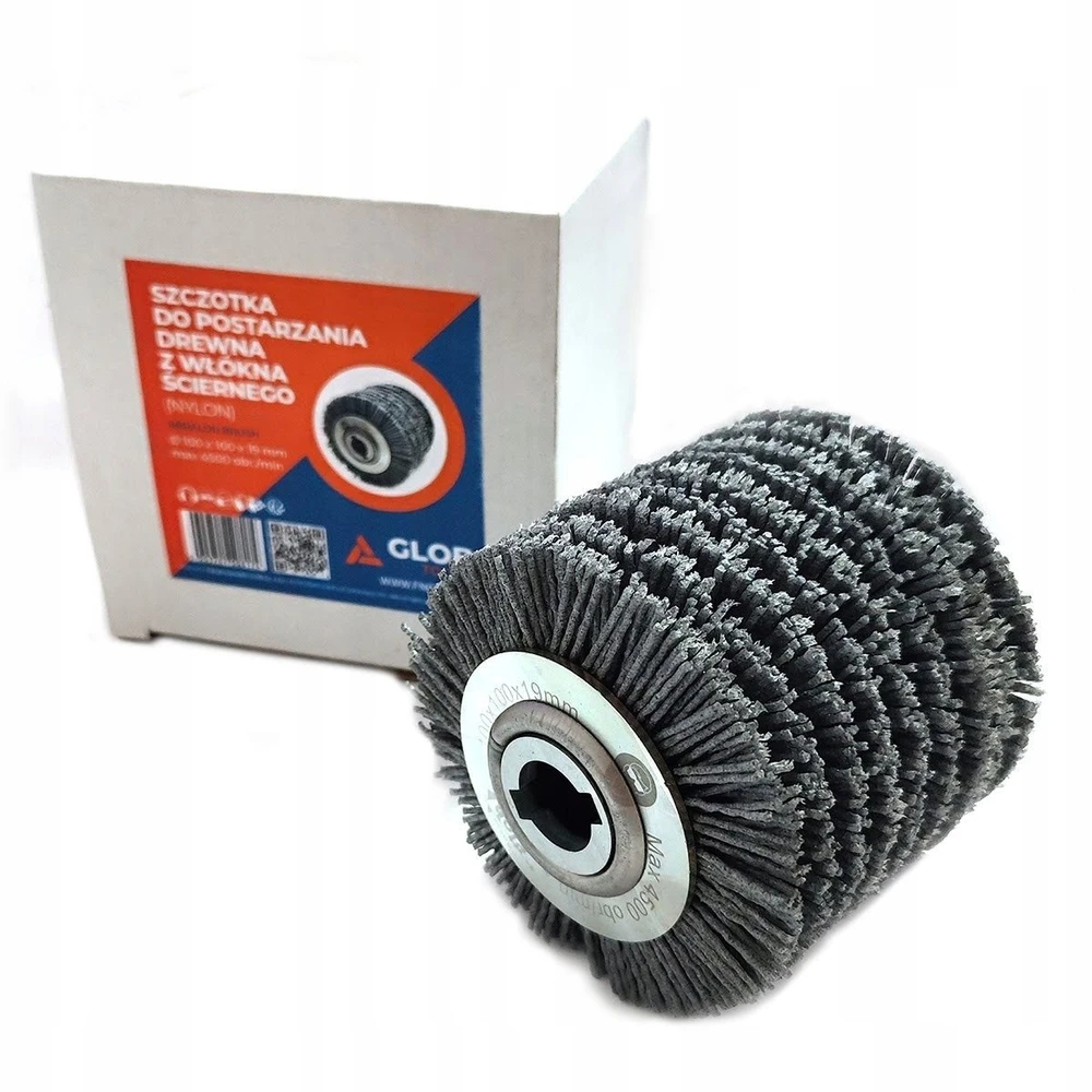 Glob Šepetys medienai sendinti su abrazyviniu pluoštu 100x100x19mm GLOB TOOLS