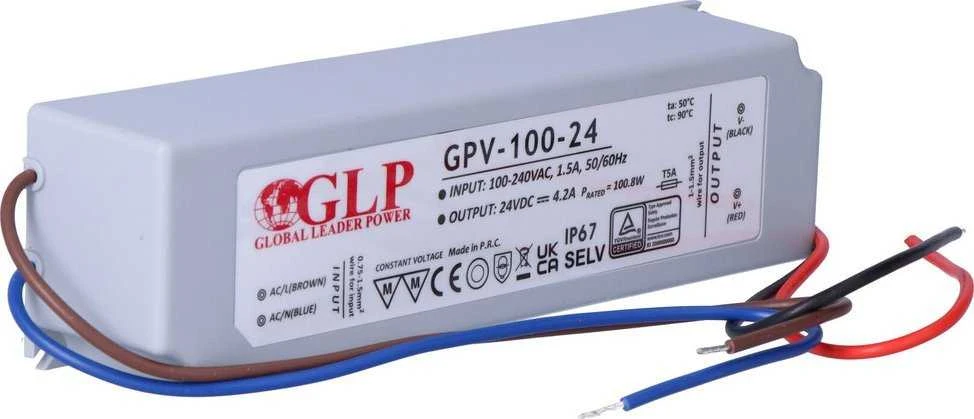 TST 100W LED Maitinimo šaltinis GLP 24V IP67