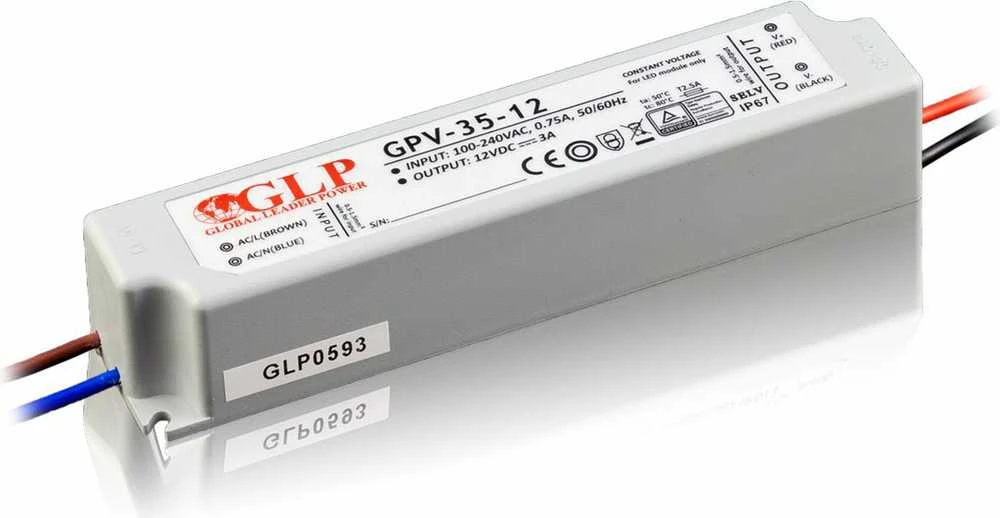 60W LED Maitinimo šaltinis GLP 12V IP67