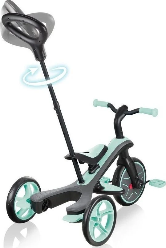 Daugiafunkcinis triratukas Globber Explorer Trike 4in1, mėtinis, ‎632-206