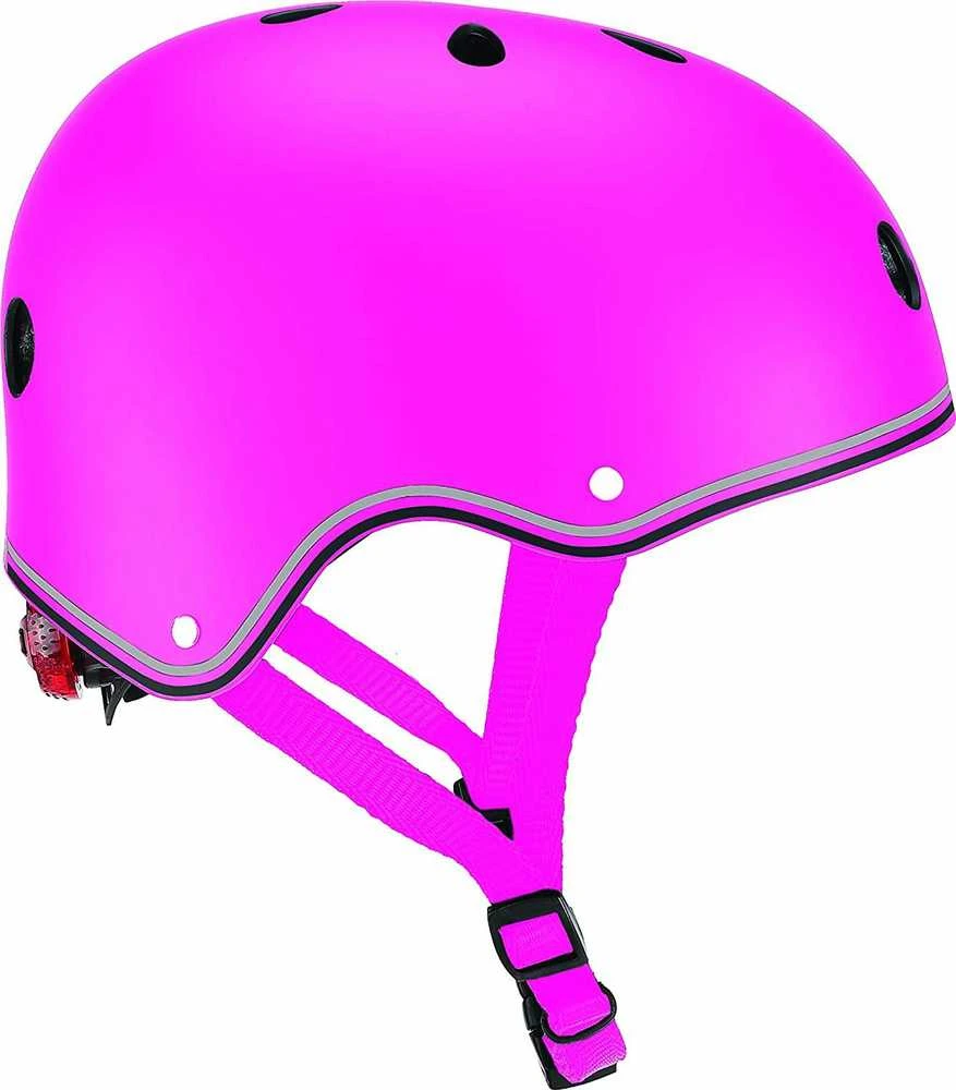 GLOBBER šalmas Primo Lights, XS/S (48-53cm), rožinis