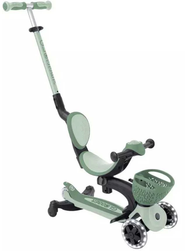 GLOBBER paspirtukas Go Up Baby Lights 360, 3in1, pastelinis žalias, 844-104