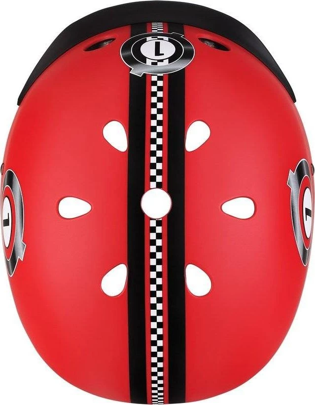 GLOBBER vaikiškas šalmas Elite Lights, raudonas, dydis: XS-S 48-53 cm (507-102)